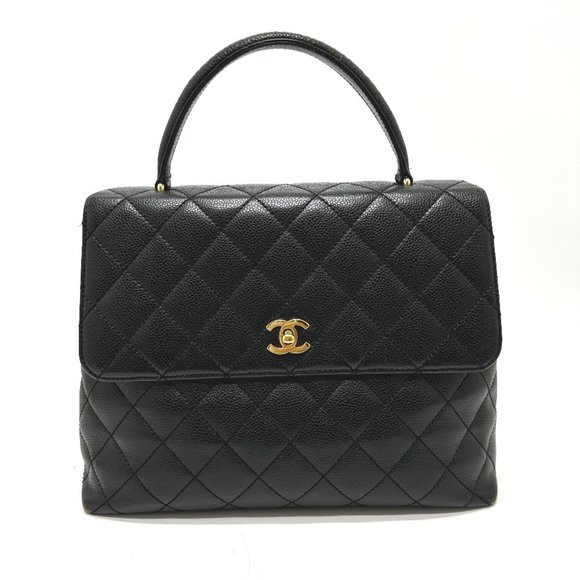 CHANEL Handbags - CHANEL A12397 Coco Mark Matelasse Tote Bag with Top Handles, Caviar Leather, ...